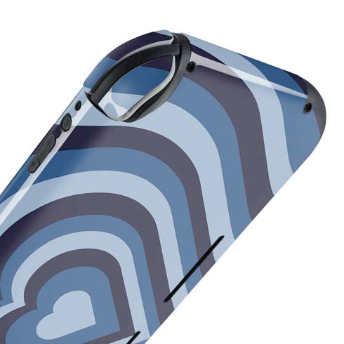 Blue Heart Pattern Nintendo Switch Lite Skin